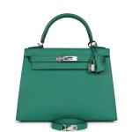 Hermes Kelly Sellier 28 Vert Vertigo Epsom Palladium Hardware 130847 product photo 1
