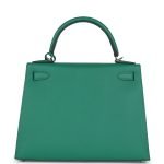 Hermes Kelly Sellier 28 Vert Vertigo Epsom Palladium Hardware 130847 product photo 4