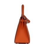 Hermes Kelly Sellier 28 Orange Epsom Palladium Hardware 128744 product photo 3
