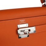 Hermes Kelly Sellier 28 Orange Epsom Palladium Hardware 128744 product photo 6