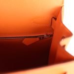 Hermes Kelly Sellier 28 Orange Epsom Palladium Hardware 128744 product photo 8