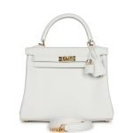 Hermes Kelly Retourne 25 New White Swift Gold Hardware 128648 product photo 1
