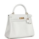 Hermes Kelly Retourne 25 New White Swift Gold Hardware 128648 product photo 2