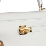 Hermes Kelly Retourne 25 New White Swift Gold Hardware 128648 product photo 6