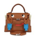 Hermes “quelle Idolle” Picto Kelly Doll Gold, Bleu Zanzibar, Jaune Milton And Orange Field Epso product photo 1
