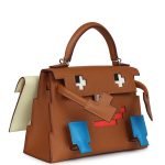 Hermes “quelle Idolle” Picto Kelly Doll Gold, Bleu Zanzibar, Jaune Milton And Orange Field Epso product photo 2