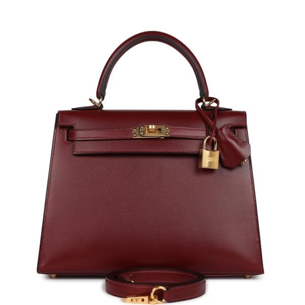 Hermes Kelly Sellier 25 Rouge H Box Gold Hardware 99513 product photo 1