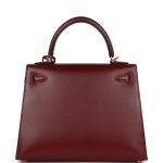Hermes Kelly Sellier 25 Rouge H Box Gold Hardware 99513 product photo 4