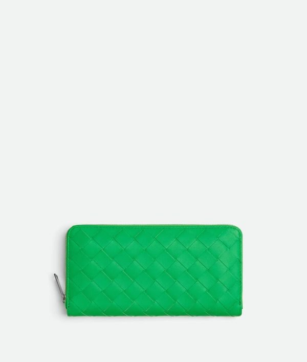 Intrecciato Zip Around Wallet