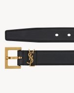Cassandre Belt With Square Buckle In Smooth Leather 634437BOO0W1000 product photo 2