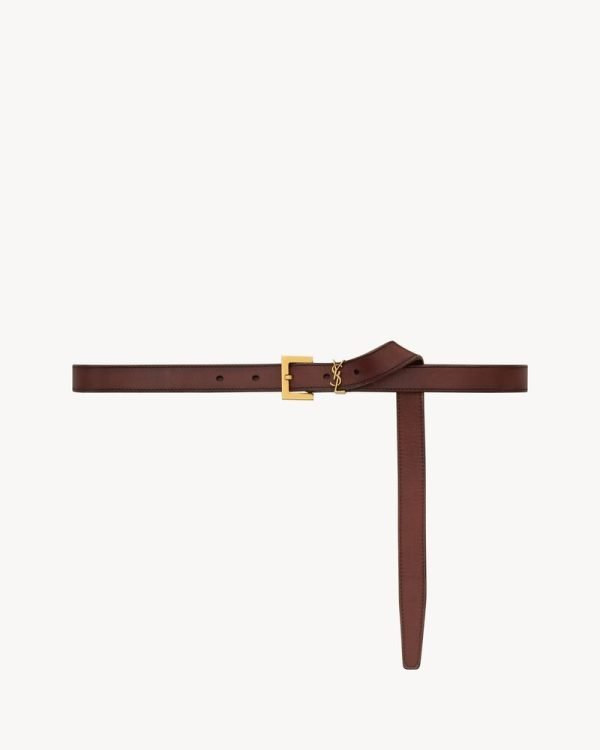 Cassandre Thin Belt In Vegetable-Tanned Leather 782076AADBP2447 product photo 1