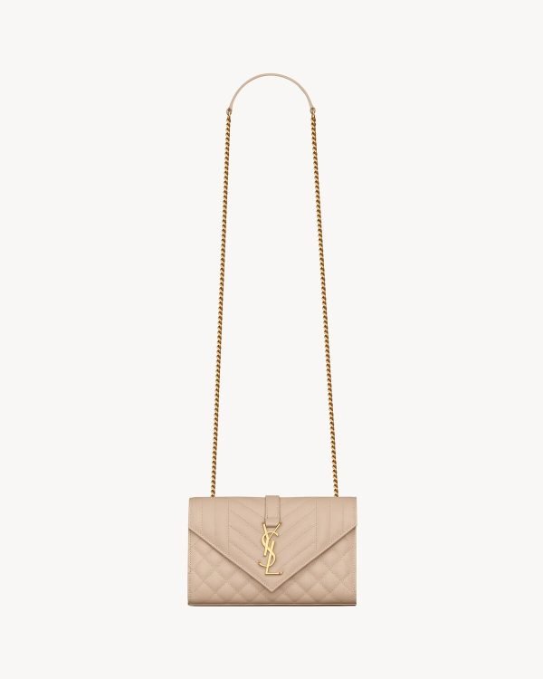 Ysl Envelope Small In Quilted Grain De Poudre Embossed Leather 600195BOW912721 product photo 1
