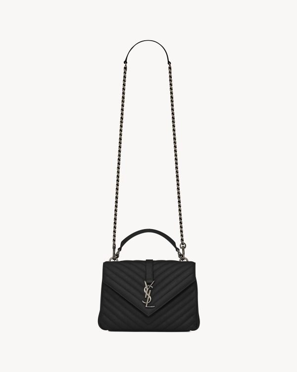 YSL College Medium in Quilted Leather