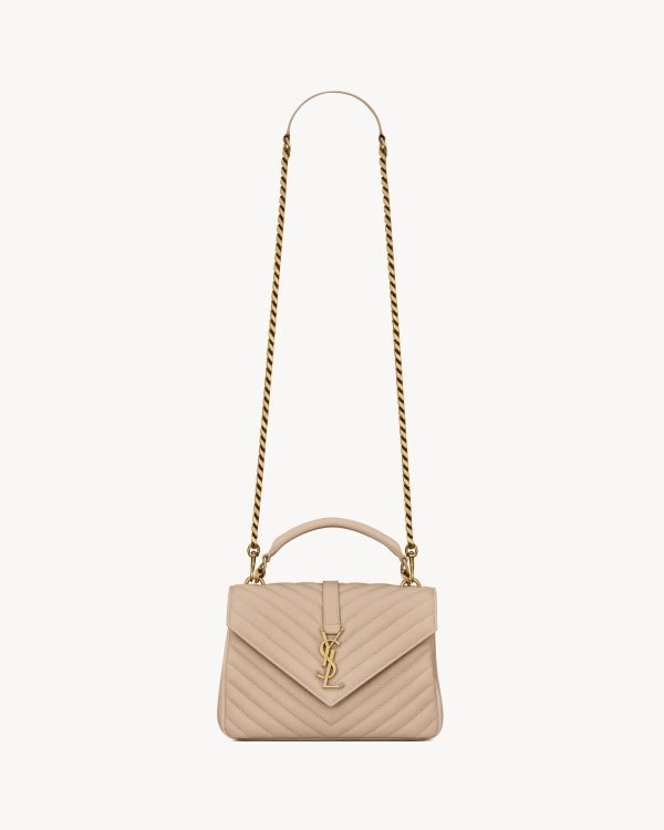 YSL College Medium in Quilted Leather