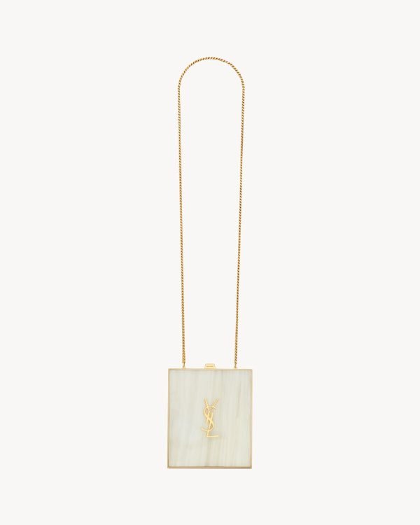 YSL Tuxedo Box Bag In Plexiglass And Metal