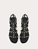 Rockstud Ankle Strap Wedge Sandal In Calfskin Leather 95 MM 5W2S0F95BAE_0NO product photo 4