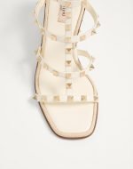 Rockstud Wedge Sandal In Calfskin With Cornely Embroidery 80MM 6W0S0IJ8HJQ_098 product photo 7