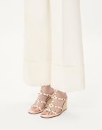 Rockstud Wedge Sandal In Calfskin With Cornely Embroidery 80MM 6W0S0IJ8HJQ_098 product photo 4