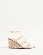 Rockstud Wedge Sandal In Calfskin With Cornely Embroidery 80MM 6W0S0IJ8HJQ_098 product photo 5