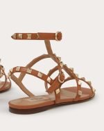 Rockstud Flat Calfskin Sandal With Straps 4W2S0A05VOD_KEL product photo 3