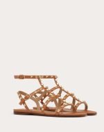 Rockstud Flat Calfskin Sandal With Straps 4W2S0A05VOD_KEL product photo 1