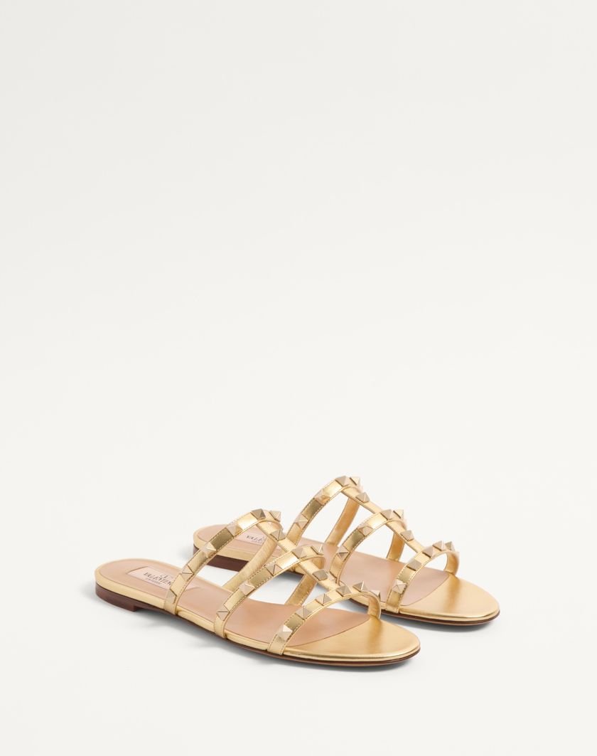 ROCKSTUD LAMINATED NAPPA SLIDE SANDAL 6W2S0C49QKH_I8M product photo 1