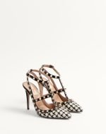 Rockstud Pump In Pied-De-Poule Fabric 100MM 6W2S0393IZQ_9TB product photo 1