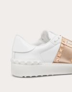 Rockstud Untitled Sneaker In Calfskin Leather With Metallic Stripe 3W2S0A01HEL_0JC product photo 2