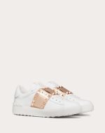 Rockstud Untitled Sneaker In Calfskin Leather With Metallic Stripe 3W2S0A01HEL_0JC product photo 1