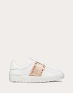 Rockstud Untitled Sneaker In Calfskin Leather With Metallic Stripe 3W2S0A01HEL_0JC product photo 6