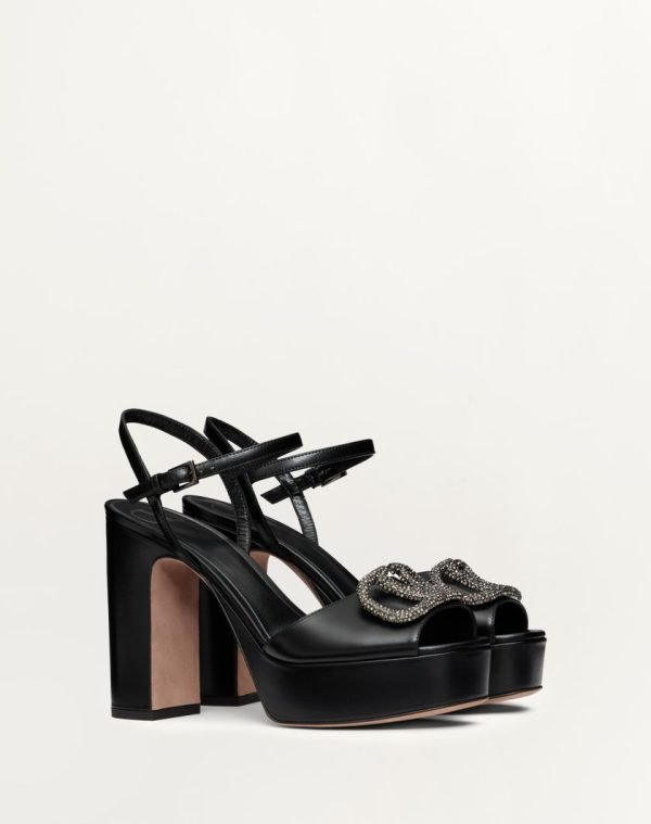 Sandal With VLOGO Signature Platform In Calfskin 115MM 5W0S0FG2EST_249 product photo 1
