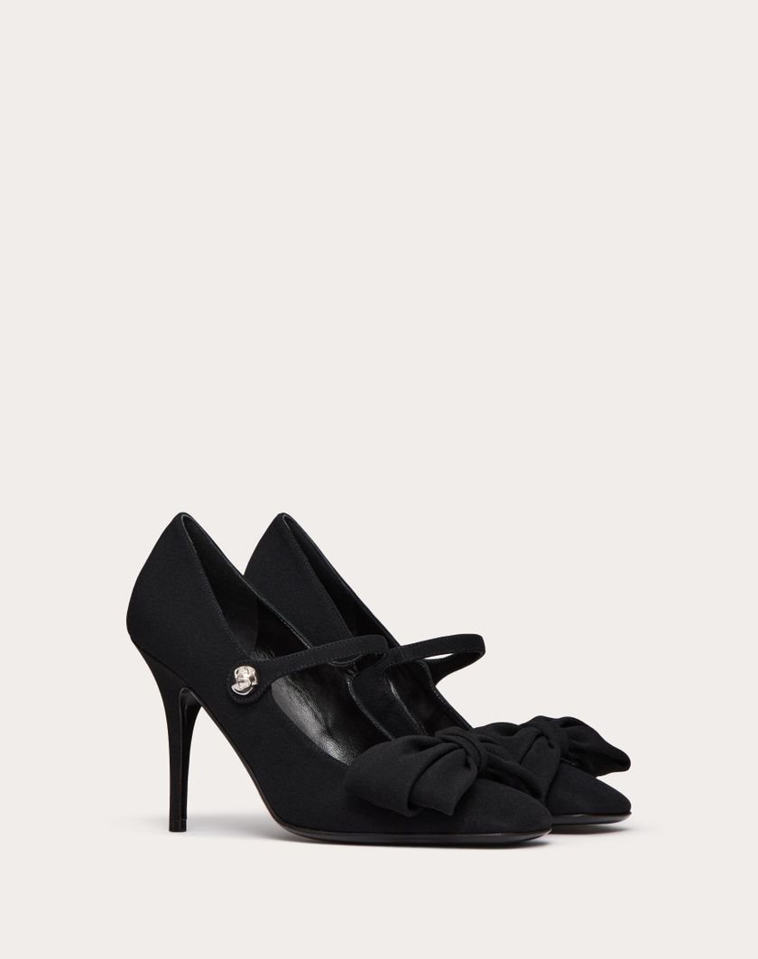 Valentino Garavani Bowjane Mary-Jane Pumps In Crepe Fabric 100MM 5W0S0KS2JIV_0NO product photo 1