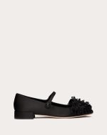 Valentino Garavani Bowjane Mary-Jane Satin Ballerina With Fringed Embroidery 20MM 5W0S0KI3PUF_0 product photo 5
