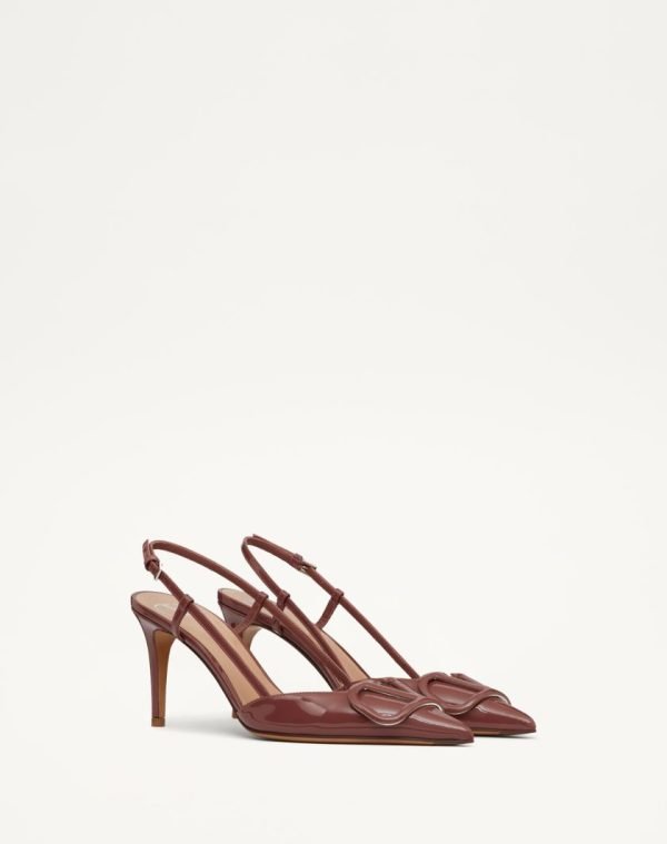 VLOGO Signature Patent Leather Slingback Pump 80MM / 3.15 In. 4W2S0R01TMK_B17 product photo 1