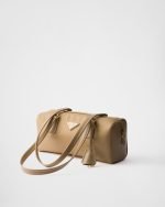 Re-Nylon And Leather Medium Top-Handle Bag With Padlock 1BB127_2C8Q_F0040_V_ODO product photo 2
