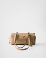 Re-Nylon And Leather Medium Top-Handle Bag With Padlock 1BB127_2C8Q_F0040_V_ODO product photo 1