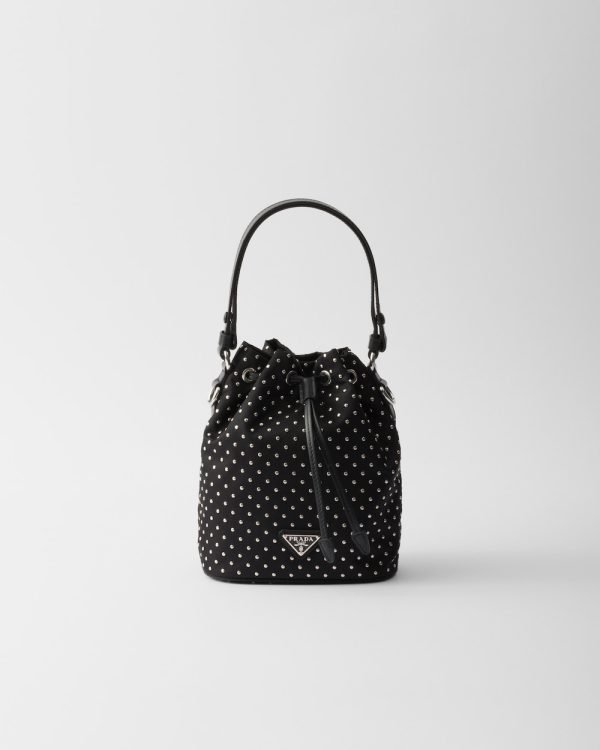 Re-Nylon Mini-Bag With Studs 1BE067_2HGV_F0002_V_OOM product photo 1