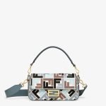 Baguette Canvas Bag With Multicolor Ff Embroidery 8BR600ARC2F1OPK product photo 1