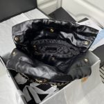 Chanel 22 AS3260 Small Bag Black Shiny Crumpled Calfskin Gold Hardware 75104 product photo 4