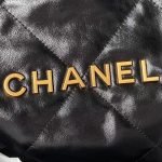 Chanel 22 AS3260 Small Bag Black Shiny Crumpled Calfskin Gold Hardware 75104 product photo 3