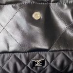 Chanel 22 AS3260 Small Bag Black Calfskin Silver Hardware 75106 product photo 9