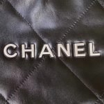Chanel 22 AS3260 Small Bag Black Calfskin Silver Hardware 75106 product photo 3