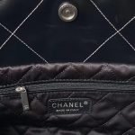 Chanel 22 AS3260 Small Bag Black And Silver Shiny Calfskin Silver Hardware 75107 product photo 8