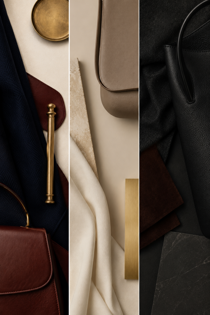Visual comparison of old money quiet luxury and stealth wealth bag styles