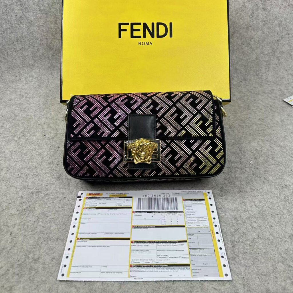 Fendi Fendace Baguette Shoulder Bag QC Picture
