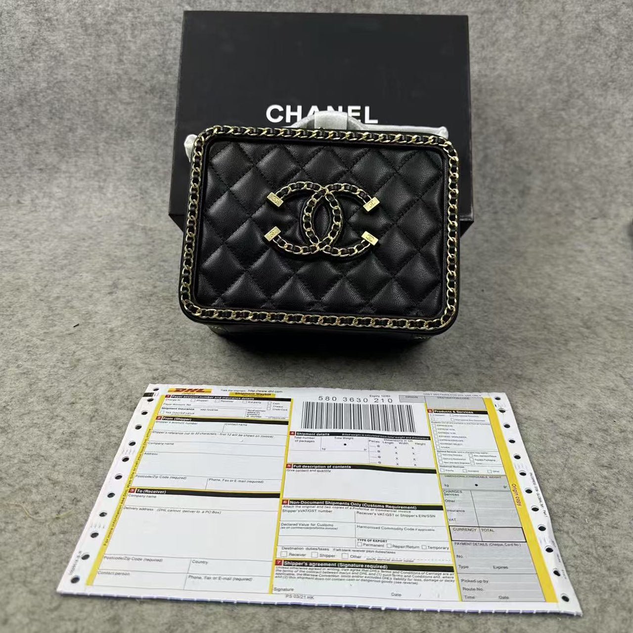 Chanel Filigree Vanity Case QC