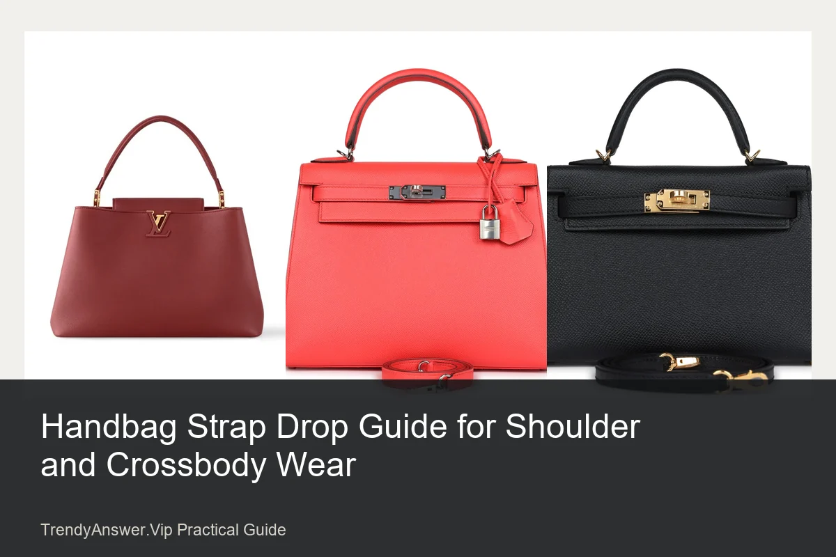 Handbag Strap Drop Guide for Shoulder and Crossbody Wear practical comparison guide.