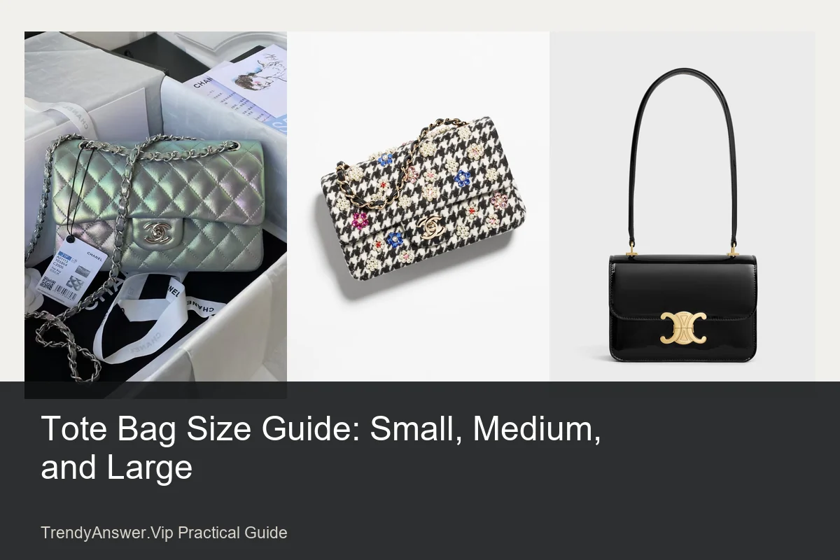 Tote Bag Size Guide: Small, Medium, and Large practical comparison guide.