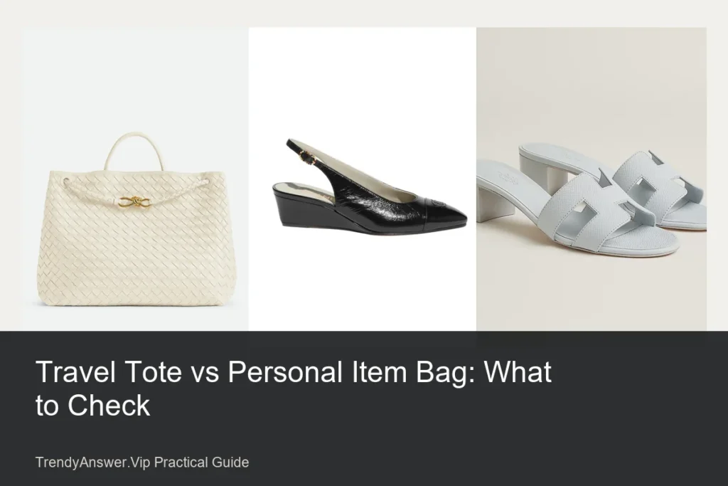 Travel Tote vs Personal Item Bag: What to Check practical comparison guide.