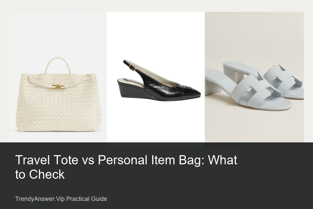 Travel Tote vs Personal Item Bag: What to Check practical comparison guide.